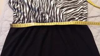 Vestido sin manga estampado cebra, con brigie