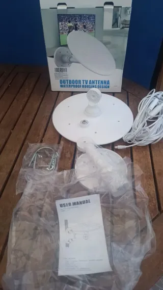 Antena TV Exterior HD 4K VHF UHF