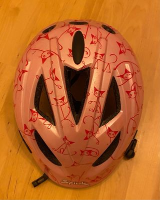 Casco Spiuk niña rosa gatitos