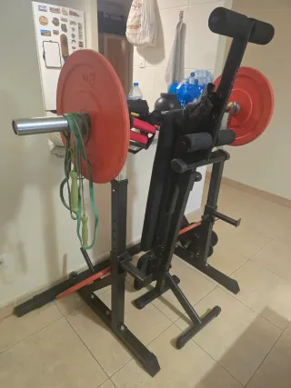 Equipo de gimnasio completo (Pesas + Banco)