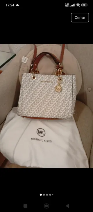 Bolso Michael Kors Mujer Blanco y Marrón