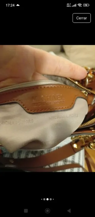 Bolso Michael Kors Mujer Blanco y Marrón