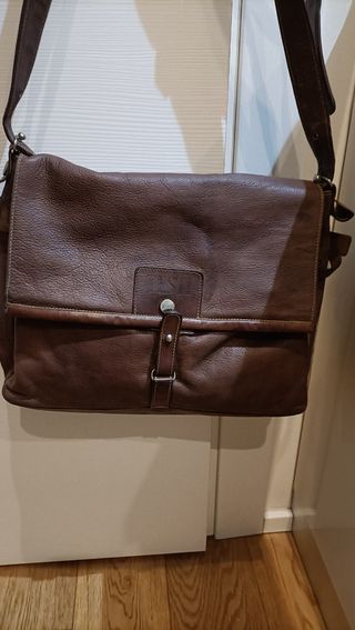 Borsa tracolla pelle Testi marrone