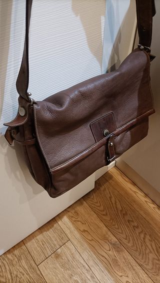 Borsa tracolla pelle Testi marrone