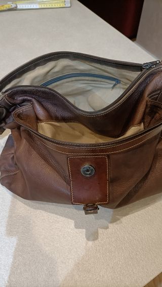 Borsa tracolla pelle Testi marrone