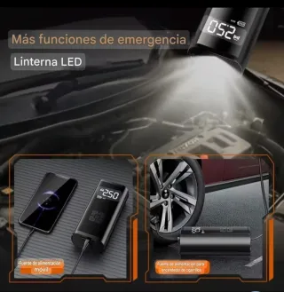 Inflador Portátil Compresor Aire Digital