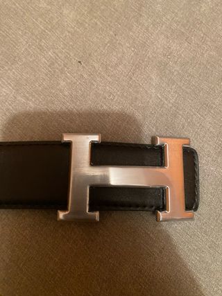 Cintura Hermès H Argento e Nero