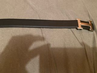 Cintura Hermès H Argento e Nero