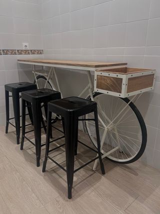 Taburete Sklum, taburete Lix, Alto Metálico Negro