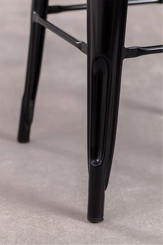 Taburete Sklum, taburete Lix, Alto Metálico Negro