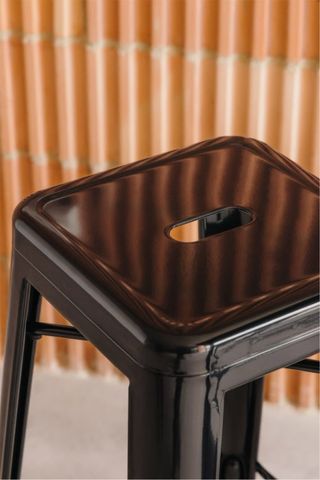 Taburete Sklum, taburete Lix, Alto Metálico Negro