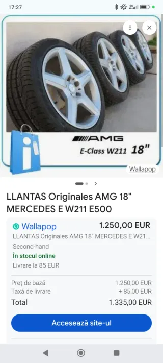 Llantas Mercedes 18×8JJ 5x112 ET35 Paint negro