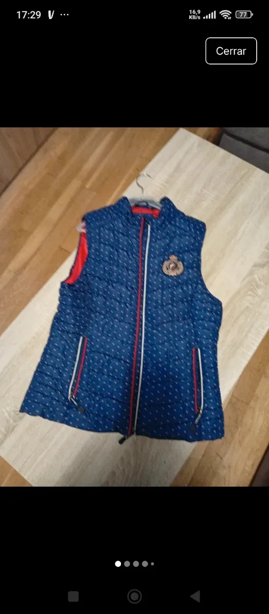 Chaleco Valecuatro Mujer Azul/Rojo