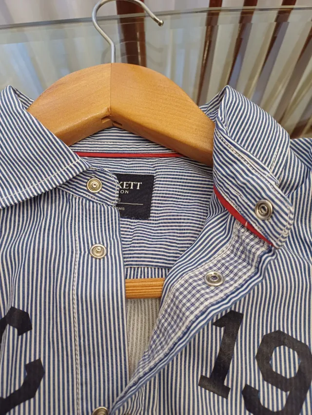 Camisa Hackett Rayas Azul y Blanca