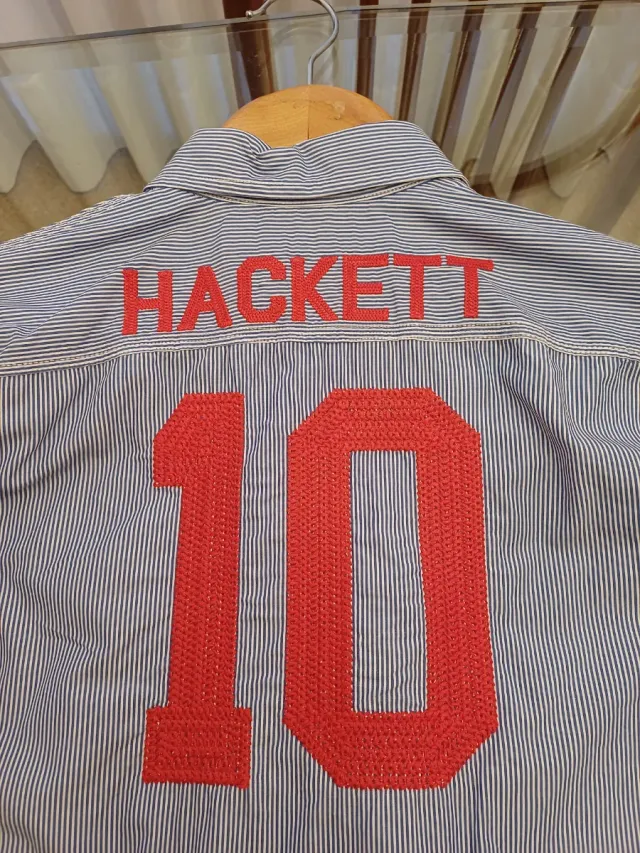 Camisa Hackett Rayas Azul y Blanca