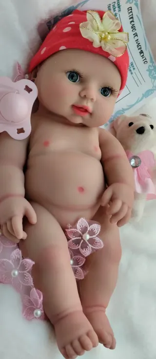 Bebé Reborn Silicona Completa 30cm