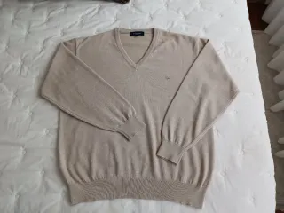 Jersey Burberry London V-Neck Beige Talla S