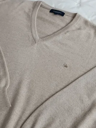Jersey Burberry London V-Neck Beige Talla S