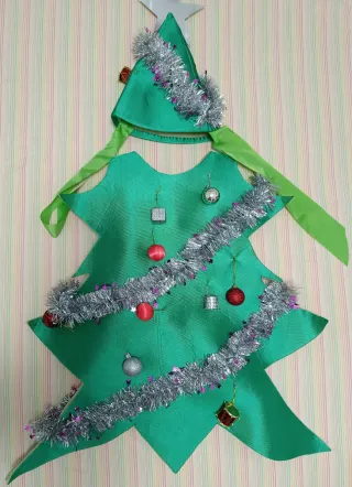 Disfraz árbol de Navidad para niña Talla 4-5 años