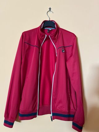 Felpa Fila zip rossa - Taglia 46