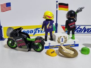 Playmobil 3779 Set Antiguo Piloto Moto Motorista