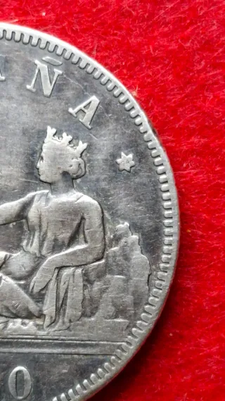 2 Pesetas Gobierno Provisional 1870