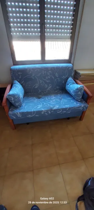 Sofá Cama 2 Plazas Azul