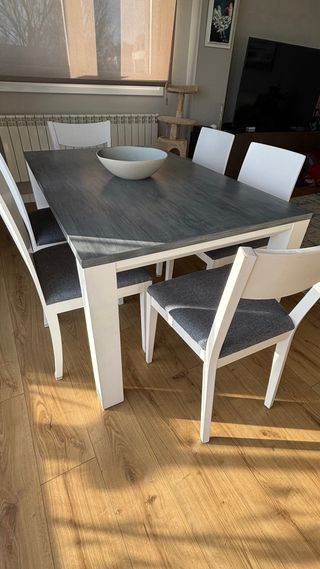Mesa de comedor y 4 sillas