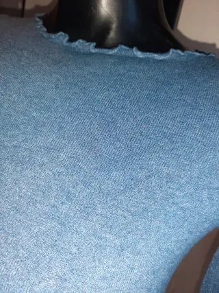 Maglia donna azzurra manica lunga