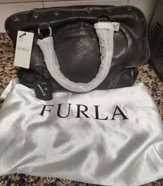 Bolso Furla Piel Marrón Negro Nuevo