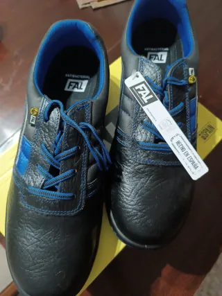 Zapatos de trabajo FAL negros y azules