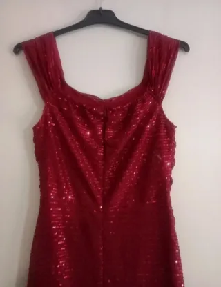 Vestido de fiesta lentejuelas rojo