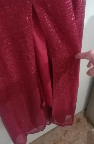 Vestido de fiesta lentejuelas rojo