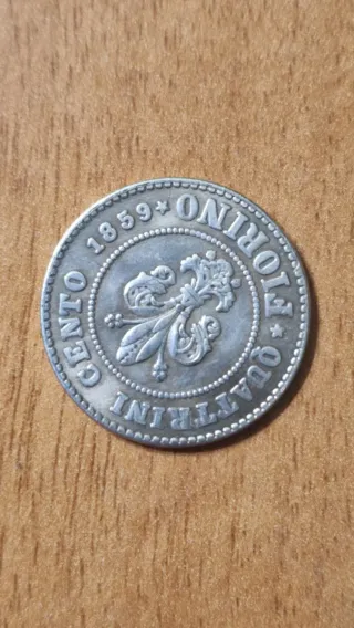 Moneta Fiorino 100 Quattrini 1859 Toscana