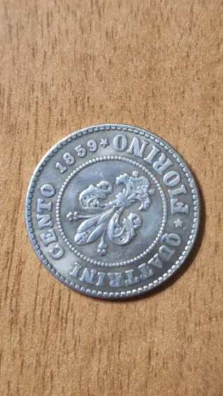 Moneta Fiorino 100 Quattrini 1859 Toscana