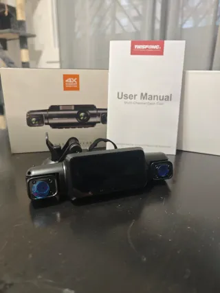 Dashcam 360° 3 Cámaras Delantera y Trasera