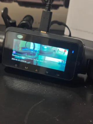 Dashcam 360° 3 Cámaras Delantera y Trasera