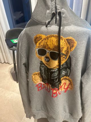 Sudadera gris con oso Bad Boy