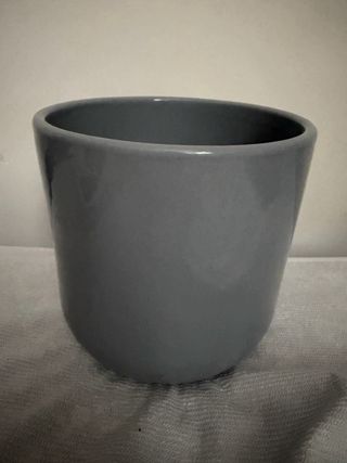 Maceta cerámica azul orquídeas