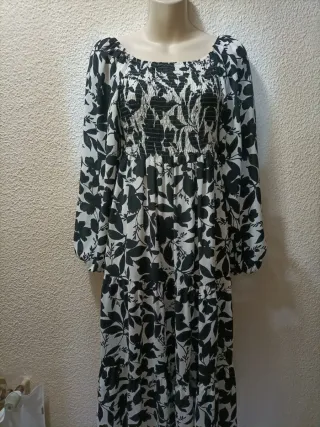 Vestido largo estampado floral