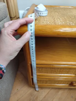 Mesillas de noche y cabecero de bambú