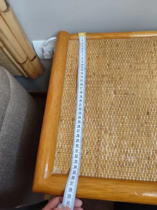 Mesillas de noche y cabecero de bambú