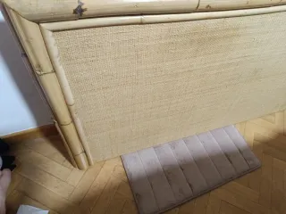 Mesillas de noche y cabecero de bambú