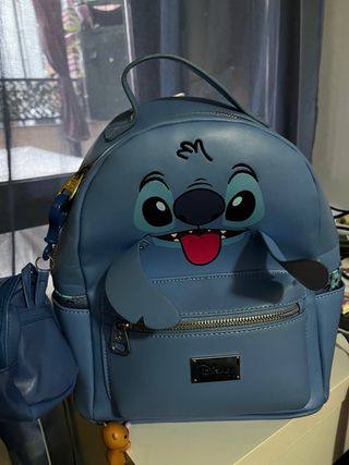 Mochila Disney Stitch Polipiel Azul