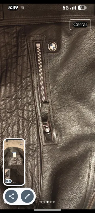 Chaqueta de cuero BMW para moto