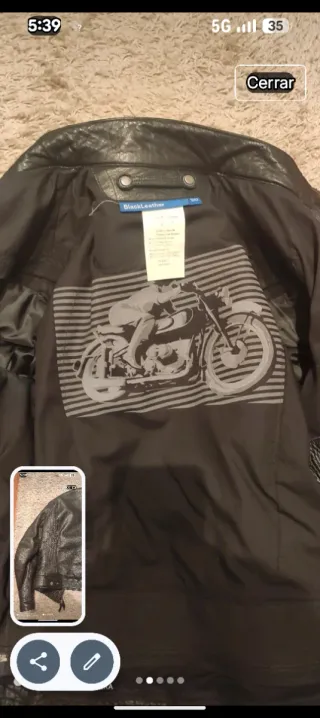 Chaqueta de cuero BMW para moto