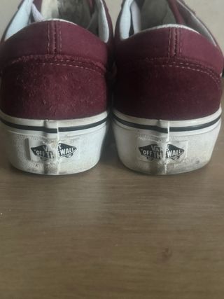 Zapatillas Vans plataforma burdeos