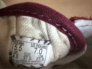 Zapatillas Vans plataforma burdeos