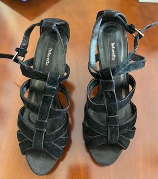 Sandalias Tintoretto Terciopelo Negro