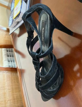 Sandalias Tintoretto Terciopelo Negro